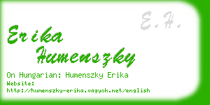 erika humenszky business card